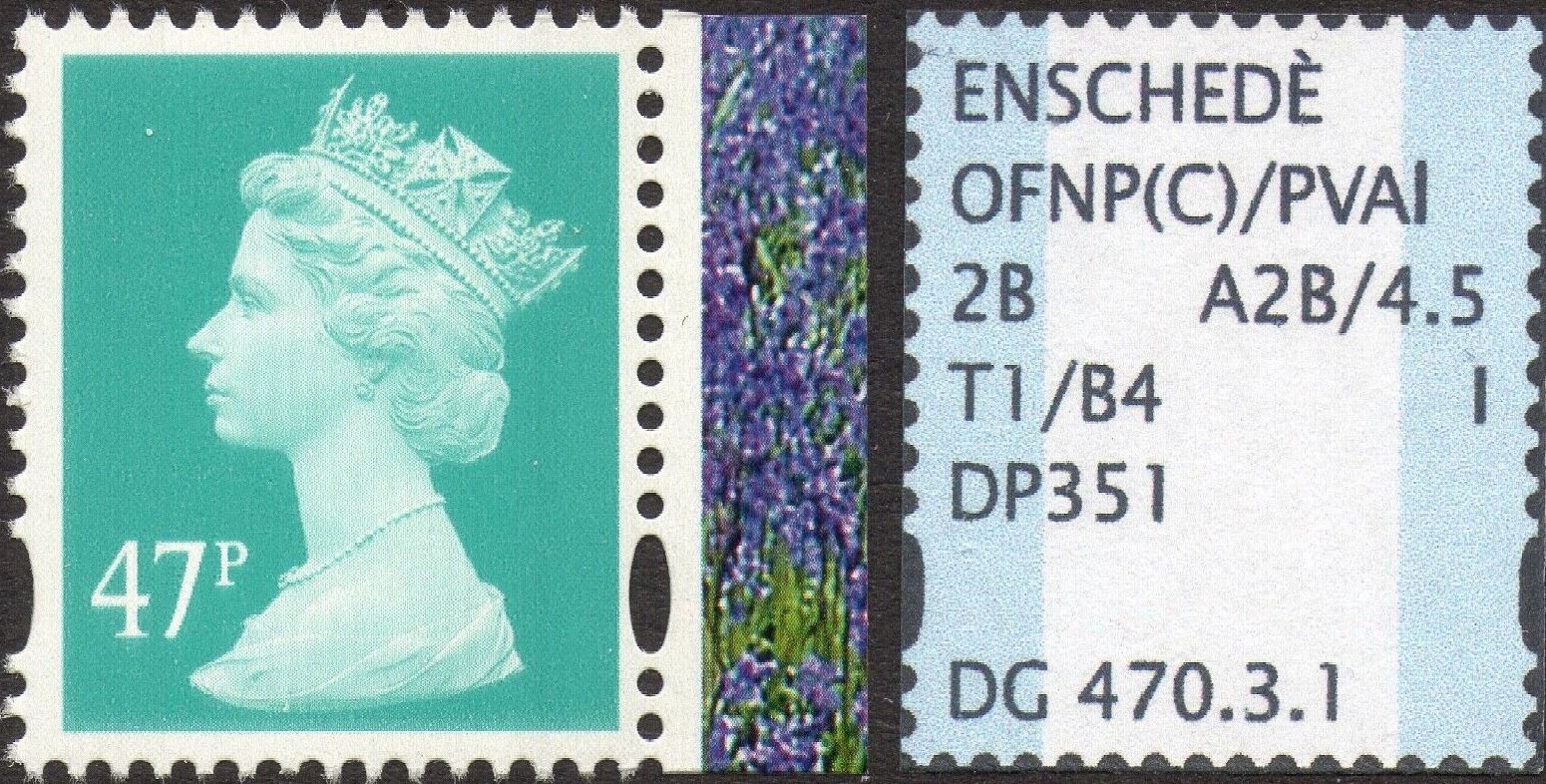 2004 GB - SGY1723 (U418) 47p Turquoise Green (E) frm DX33 PB MNH